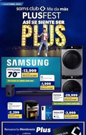 Folleto Sam's Club PLUSFEST 2025: el máximo nivel de ahorro